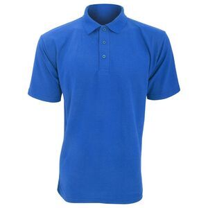 UCC 50/50 Mens Plain Piqué Casual Polo Shirt XS-5XL 10 Solid Color / Royal